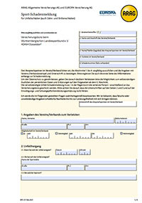 Schadenmeldung Sportunfall